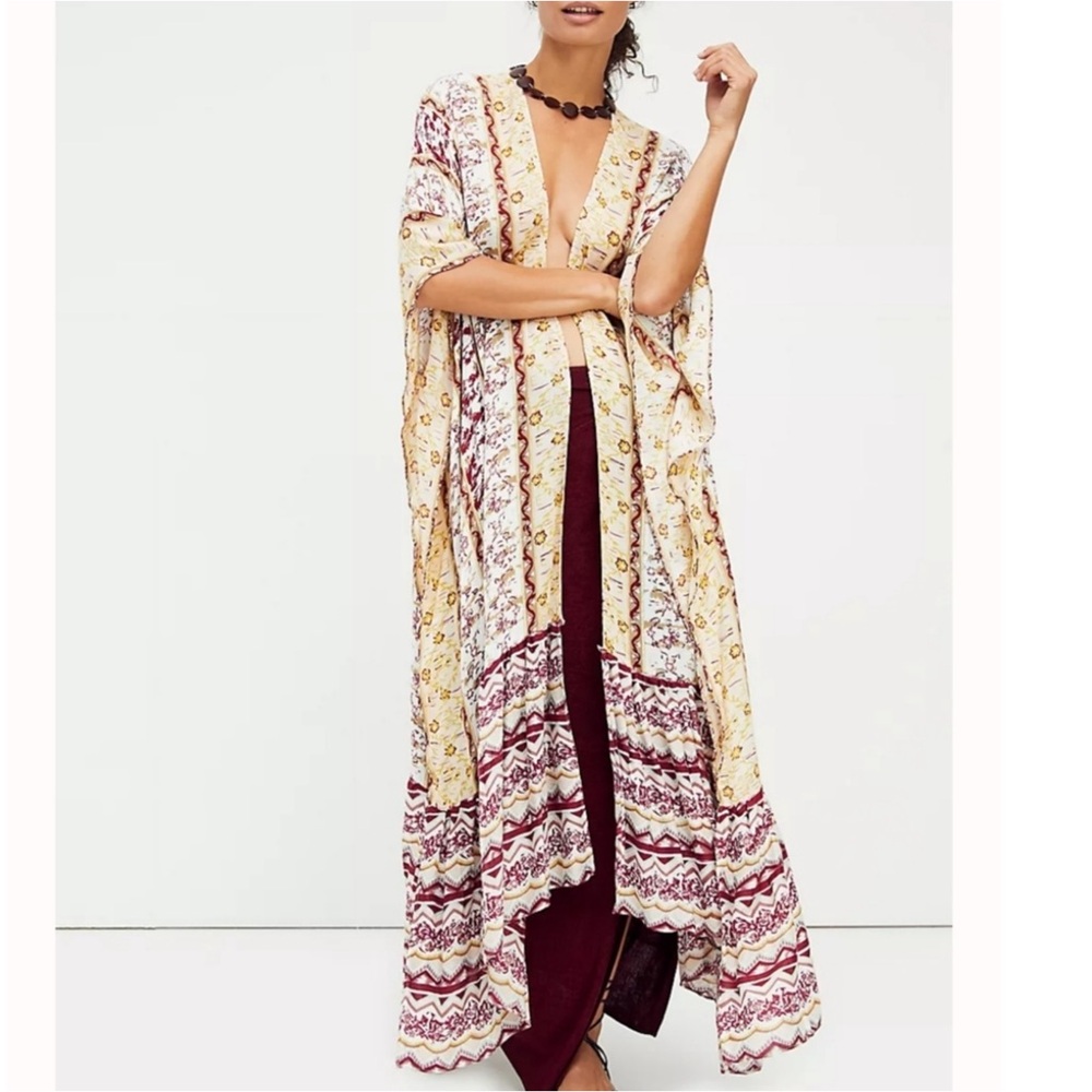 Free People Multicolor Bohemian Kimono